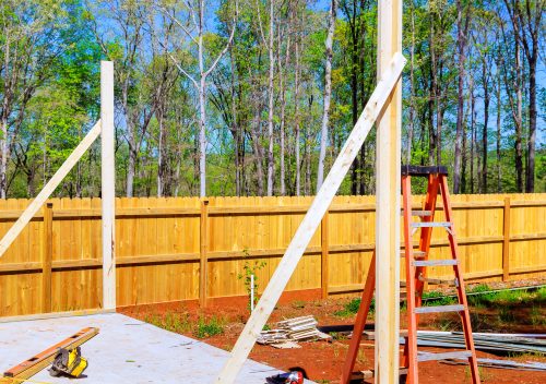 cedar privacy fence installation